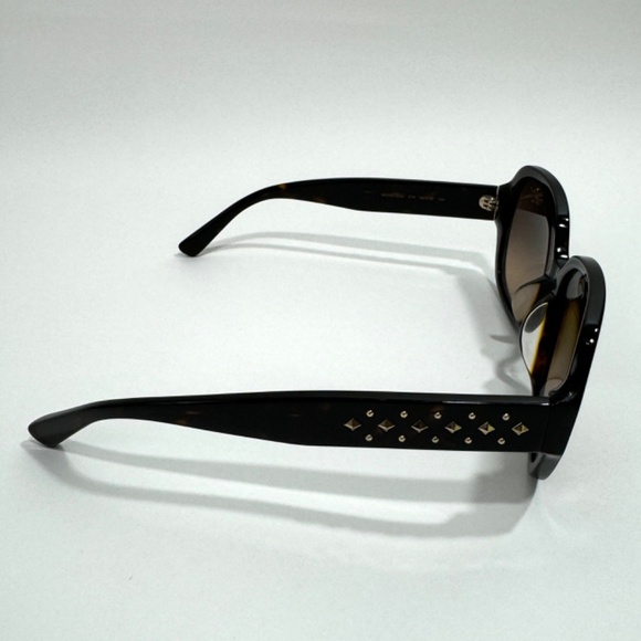 MCM 58mm Havana Brown Logo Square Designer Sunglasses with Case MCM619SA - Picture 4 of 11